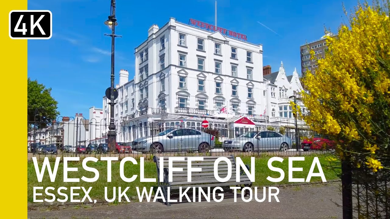 [4K] Westcliff on Sea, Essex, UK 2022 | Virtual walk of Westcliff Cliffs and Seafront