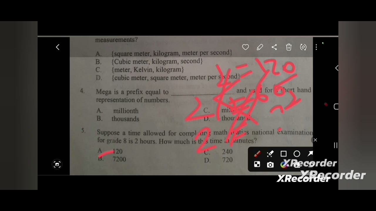 Grade 8 General science 2016 ministry exam part 1