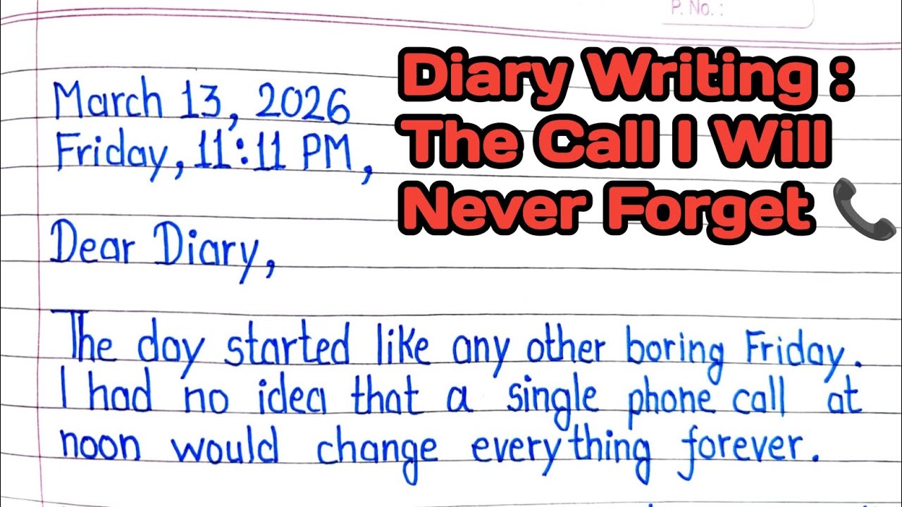 Dear Diary: The Call I Will Never Forget 📞 | My Personal Diary Entry | Writing 