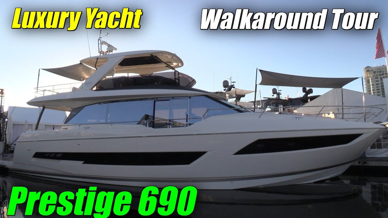 Luxury Yacht Tour ! 2023 Prestige 690