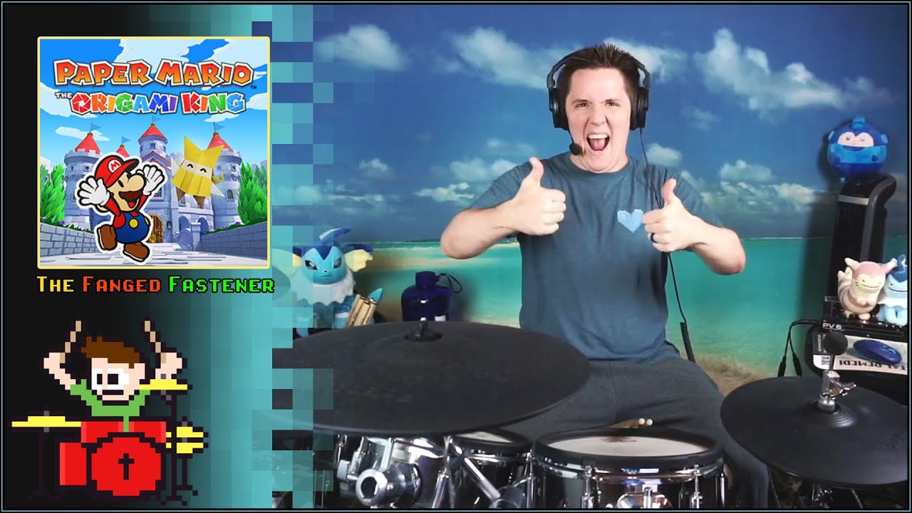 Paper Mario: The Origami King - The Fanged Fastener On Drums!