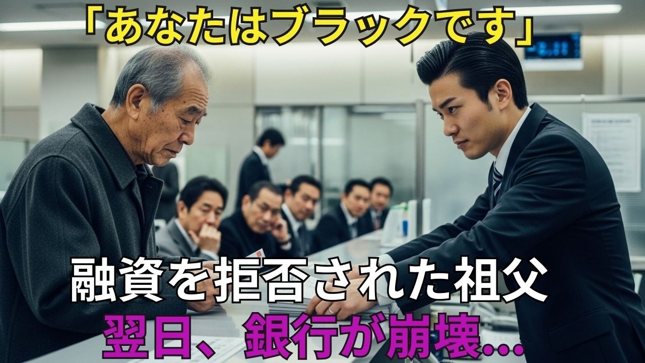 【スカッと】「あなたはブラックです」融資拒否された祖父。翌日、銀行が破綻危機【シニア】
