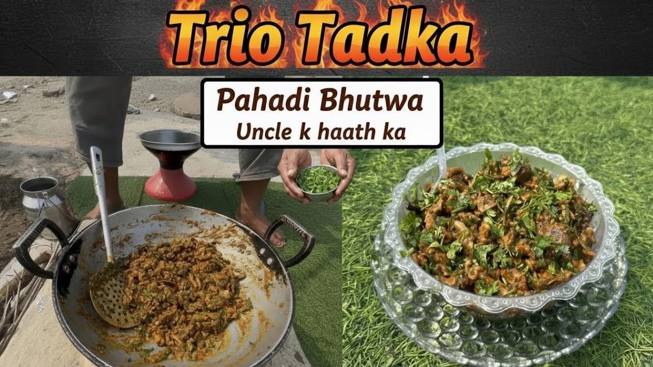 Aaj hamare demand pe banaya tumhare uncle ne pahadi bhutwa🧑&zwj;🍳