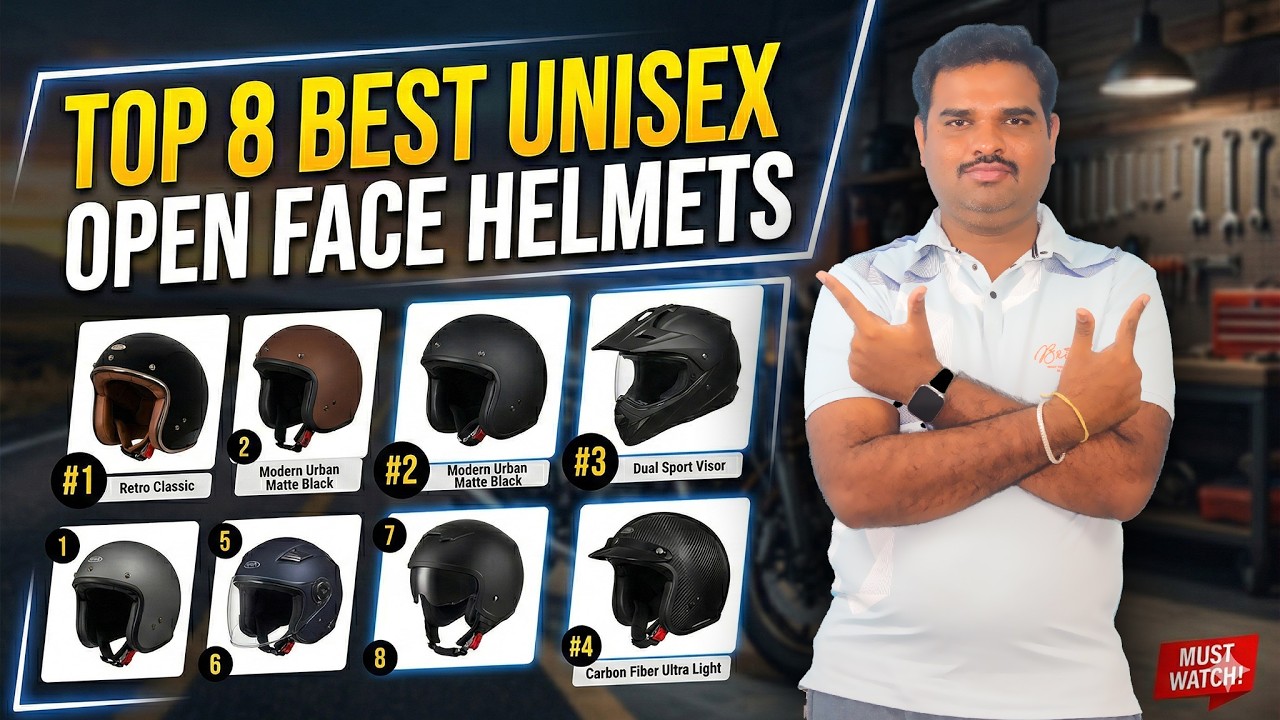 ✅ Top 8 Best Open Face Helmet In India 2026 With Price |Motorbike Helmet Review & Comparison