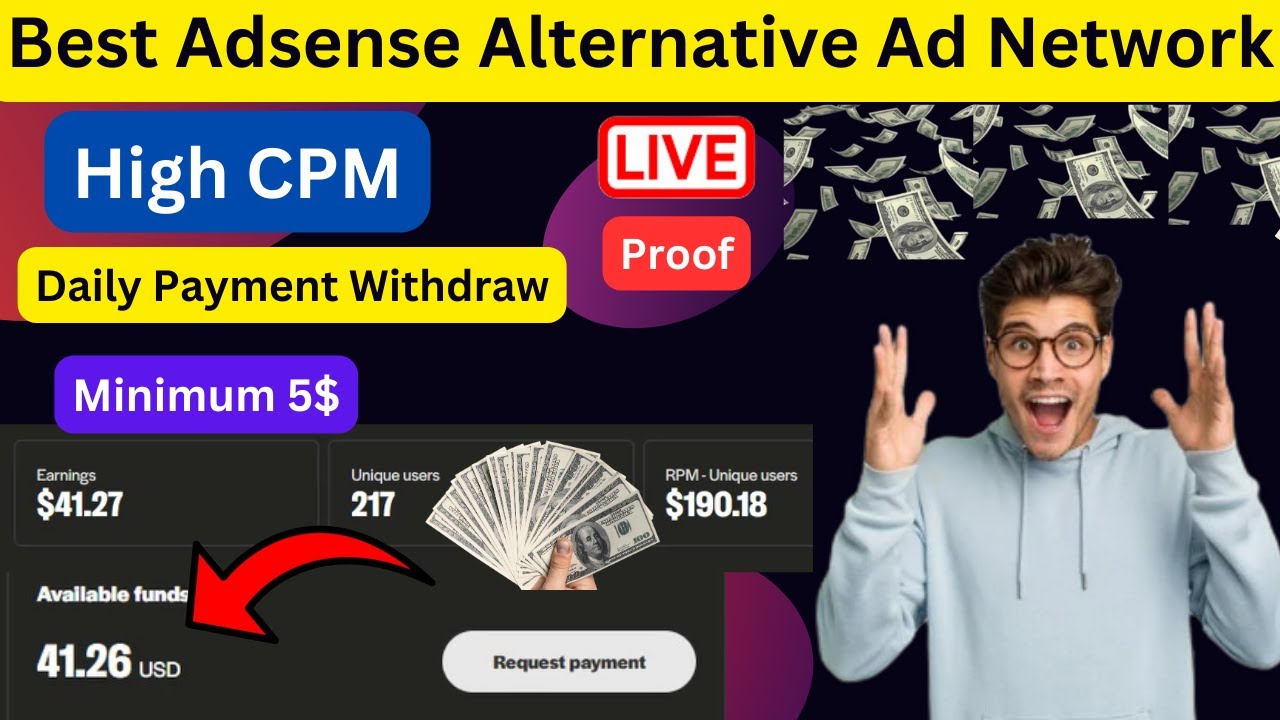 Best AdSense Alternative Ad Network Minimum Withdraw 5$|Top CPM AD Network|High Paying Ad Network