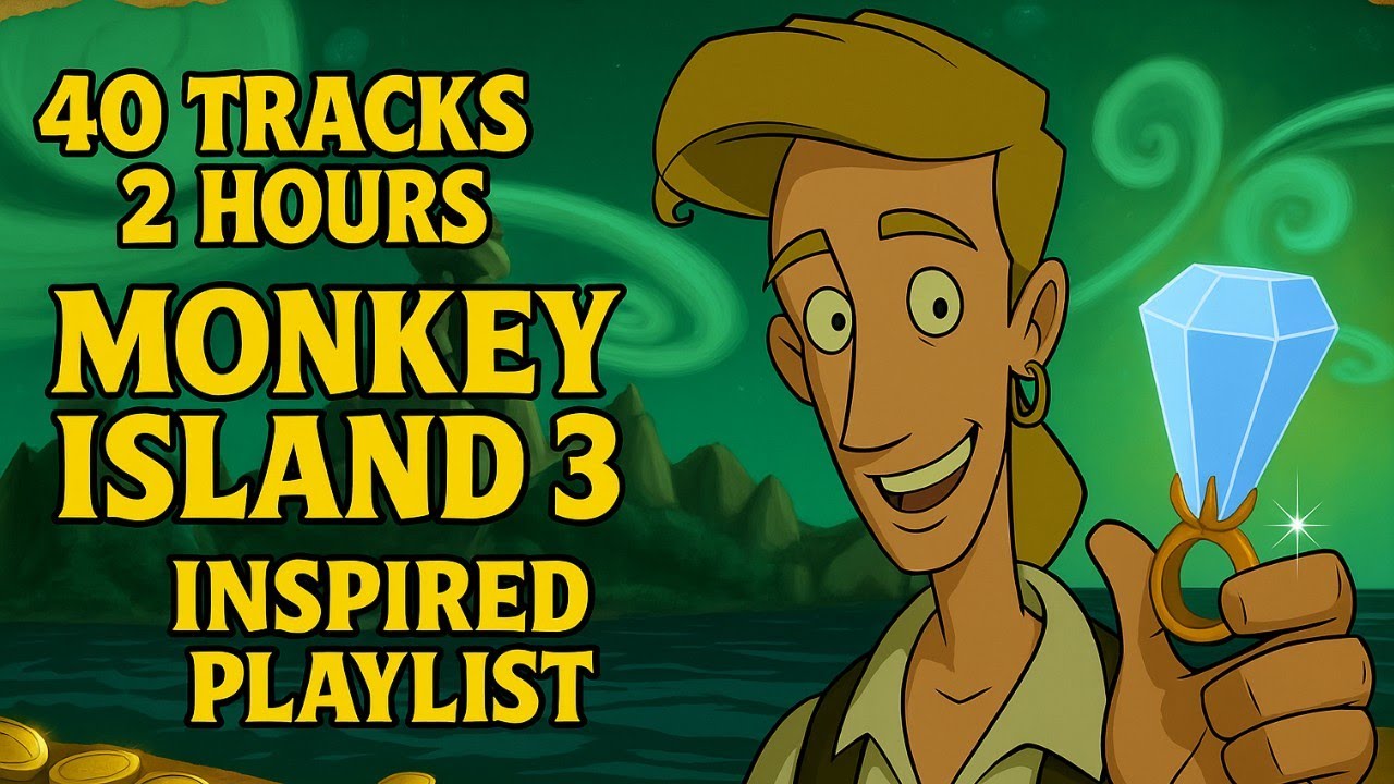 🏴‍☠️ Monkey Island 3 • 40-Track Instrumental Soundtrack Playlist 🎶 (2 Hrs Pirate Chill 🌴)