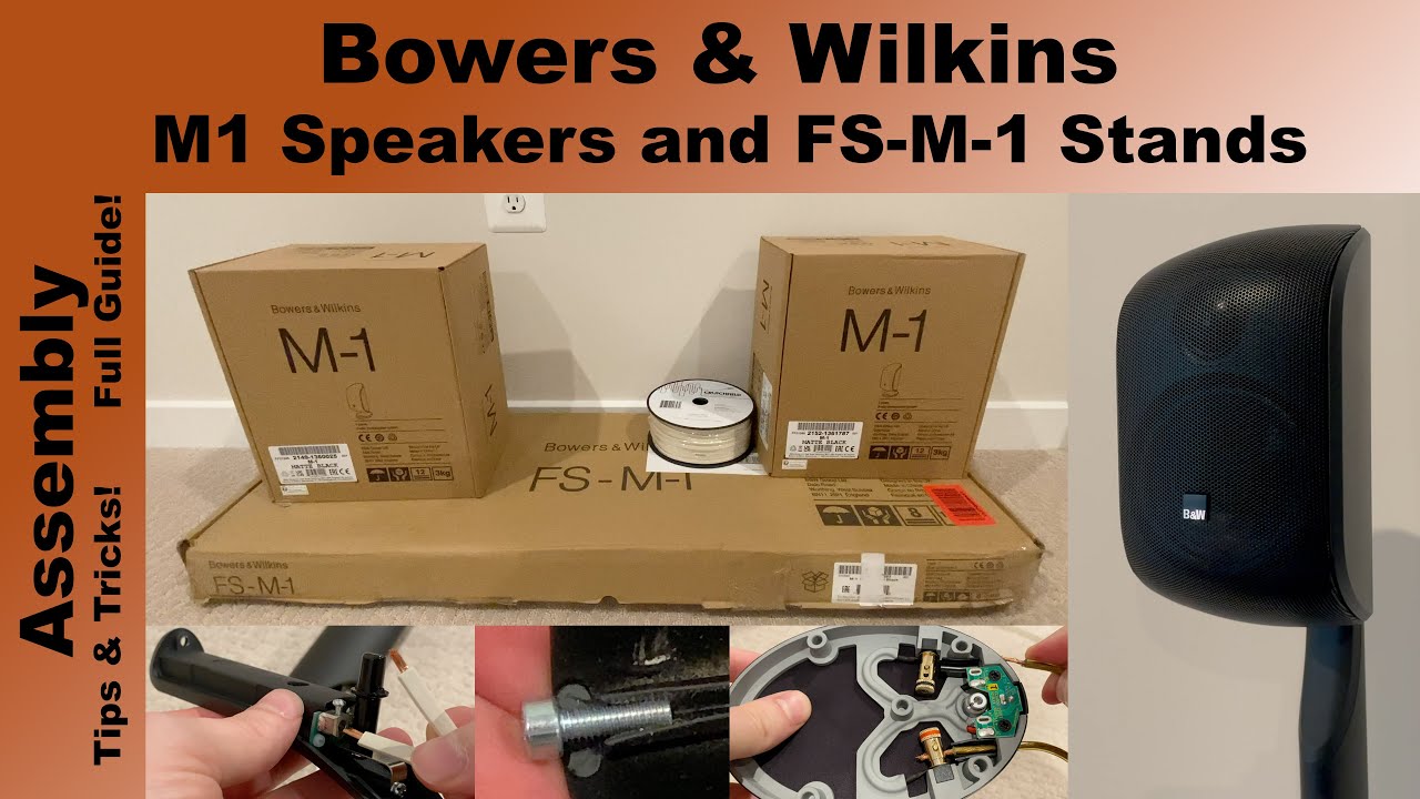 Как установить колонки Bowers & Wilkins M-1 на напольные стойки FS-M-1 (распаковка и сборка)