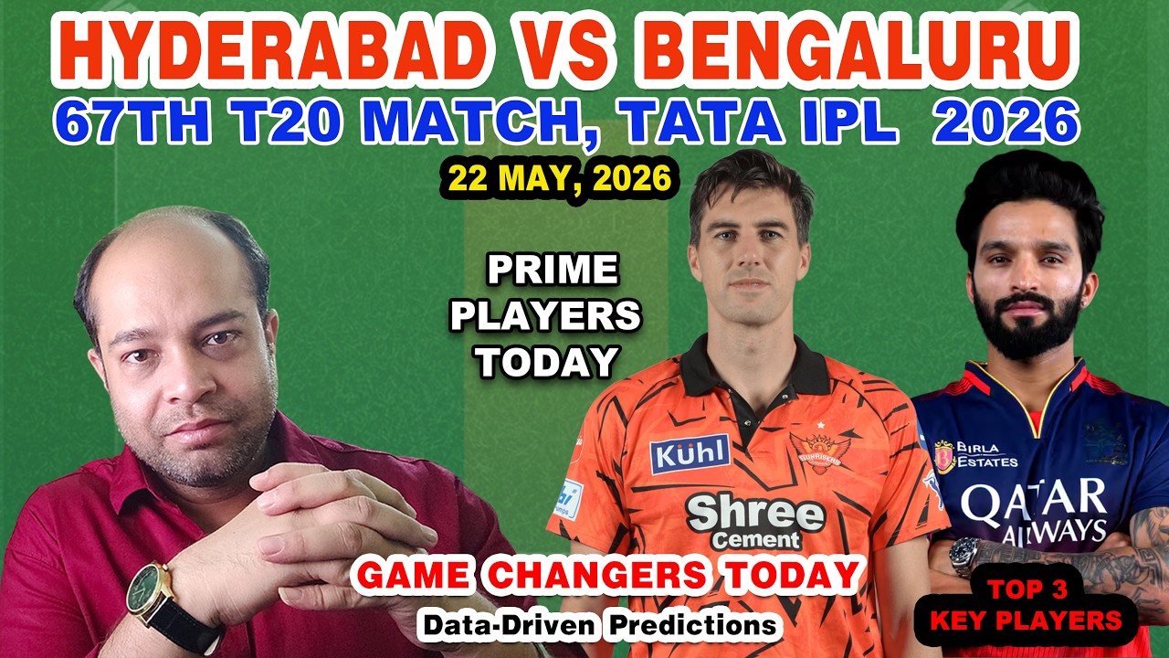 SRH vs RCB Today Match Analysis🔥SRH vs RCB Dream11 Prediction🏏Toss, Pitch,Top Picks, GL Teams & C/VC