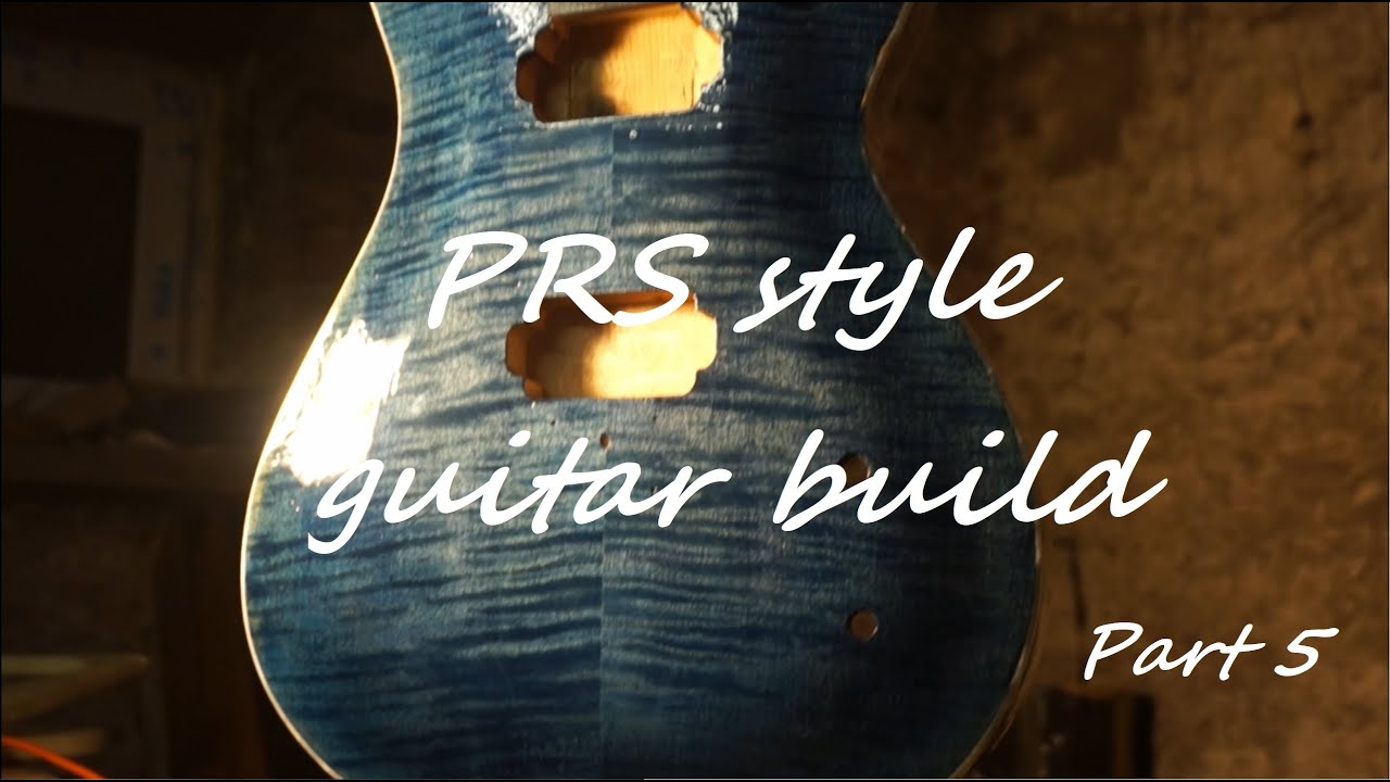 PRS style guitar build | Part 5 | Wklejanie gryfu, lakierowanie
