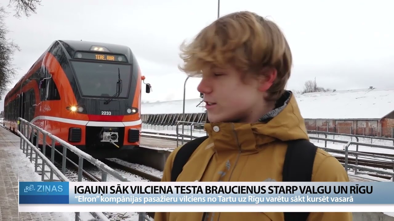 ReTV: Igauņi sāk vilciena testa braucienus starp Valgu un Rīgu