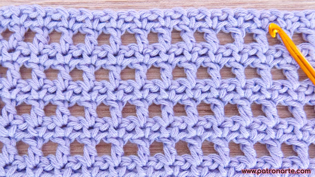Punto Calado de Crochet Ganchillo Paso a Paso Fácil y Rápido
