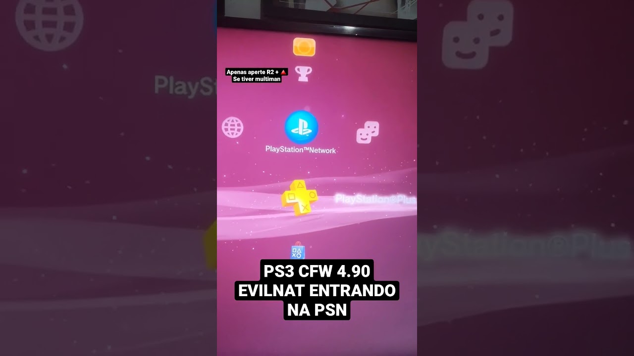 PS3 FAT CFW 4.90 EVILNAT ENTRANDO NA PSN (webman, n&atilde;o multiman)