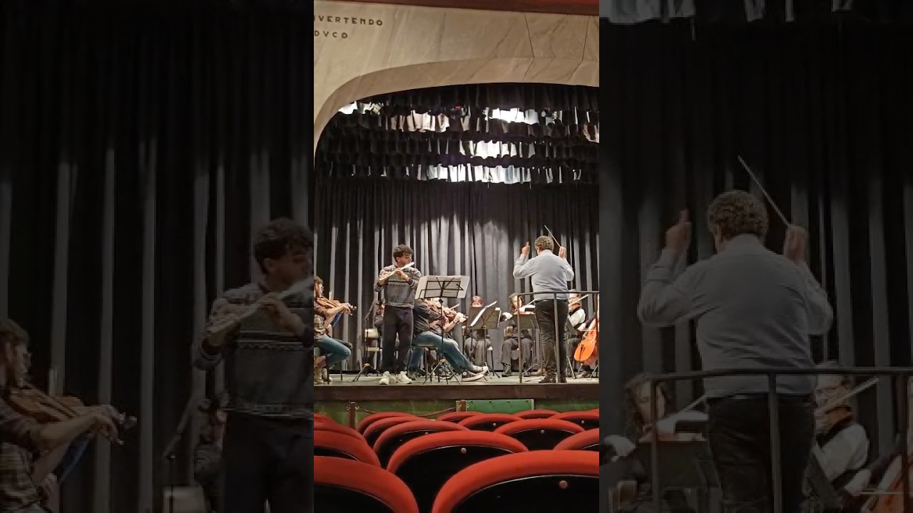 Rehearsing the final part of the flute concerto in e minor by Saverio Mercadante