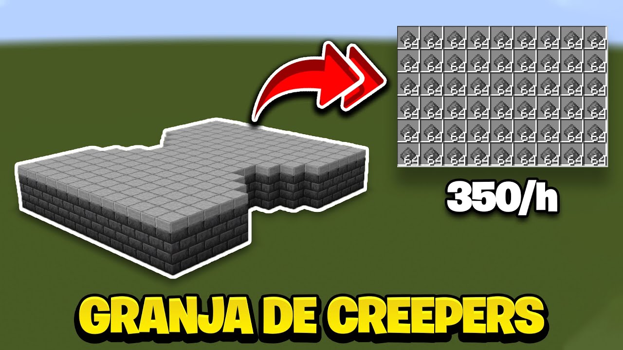 GRANJA DE CREEPERS/POLVORA MINECRAFT MODULAR 1.19/1.18/1.17  - MINECRAFT TUTORIAL 350/h