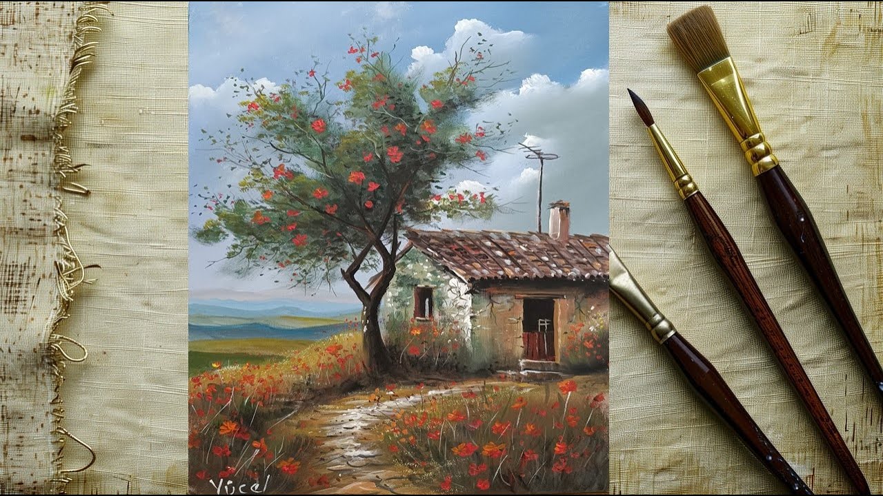 Köy Evi  Akrilik Boya / Landscape Painting