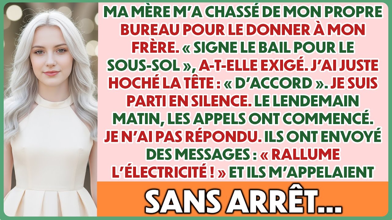 Ma mère m’a chassé de mon propre bureau — le lendemain matin, ils m’ont supplié de revenir…