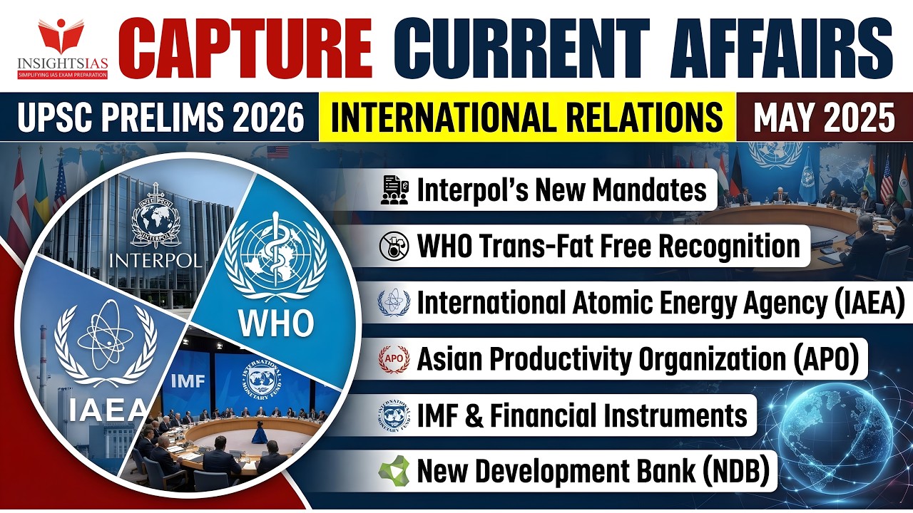 Capture the Current Affairs | Week: 2 - Ep. 5 May 2025: Interpol, IAEA & IMF EFF
