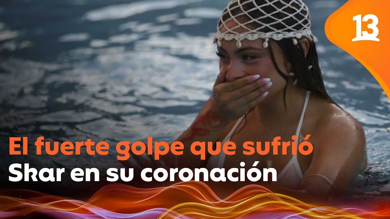 ¡Con fuerte golpe! El accidentado piscinazo de Skarlet Labra como reina de Viña l Tu Día