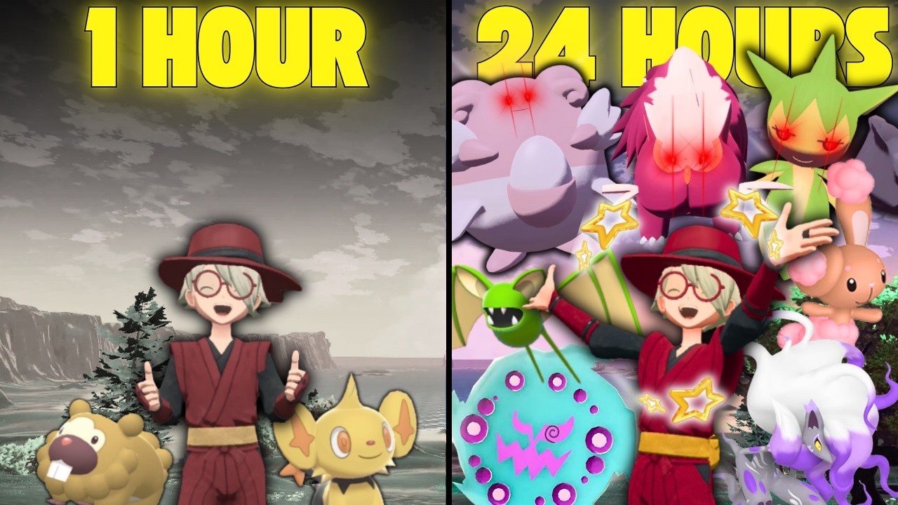 I Spent 24 Hours Shiny Hunting in Pokémon Legends Arceus