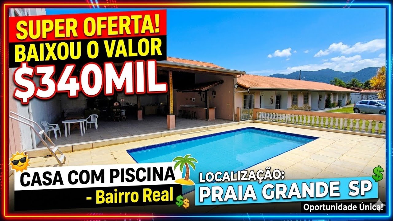 🏡CASA TÉRREA EM CONDOMINIO FECHADO A POUCOS METROS DA PRAIA NA PRAIA GRANDE/SP