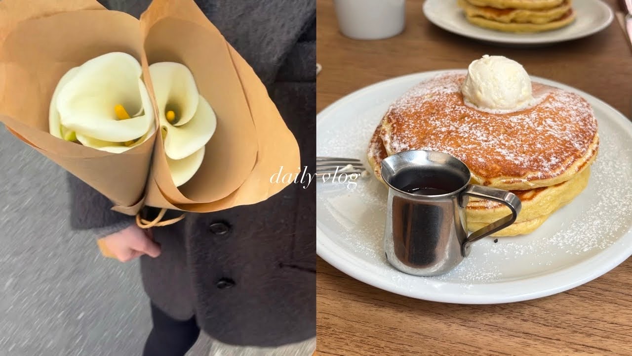 vlog | 社会人の休日☕🍃表参道モーニング・自炊と食事記録・春ネイル・ピラティス | 20代OLの日常