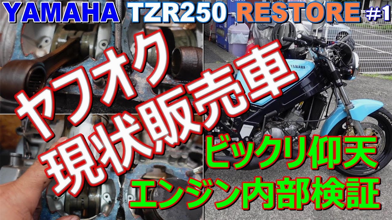【バイクレストア】YAMAHA TZR250 2XT エンジン内部が凄いことに!!