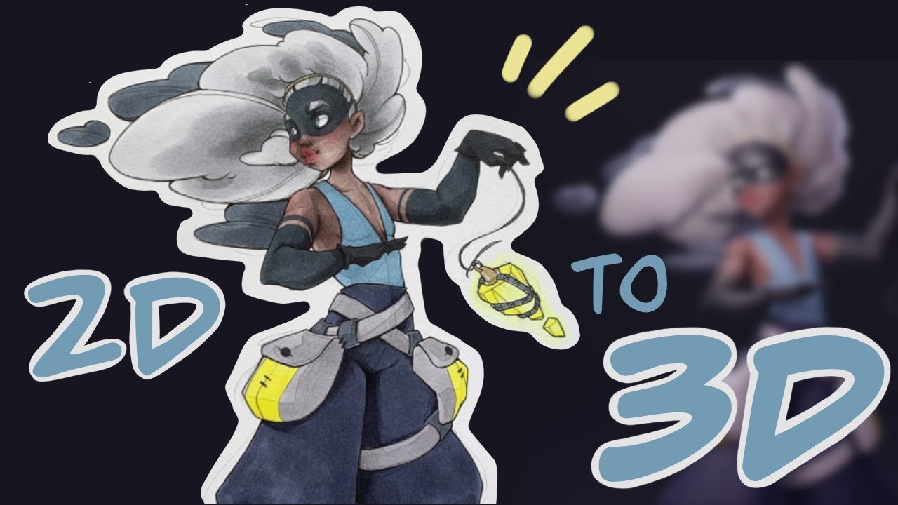 2D to 3D | Designing a Thief Character for a 3D Artist | Collab with Follygon