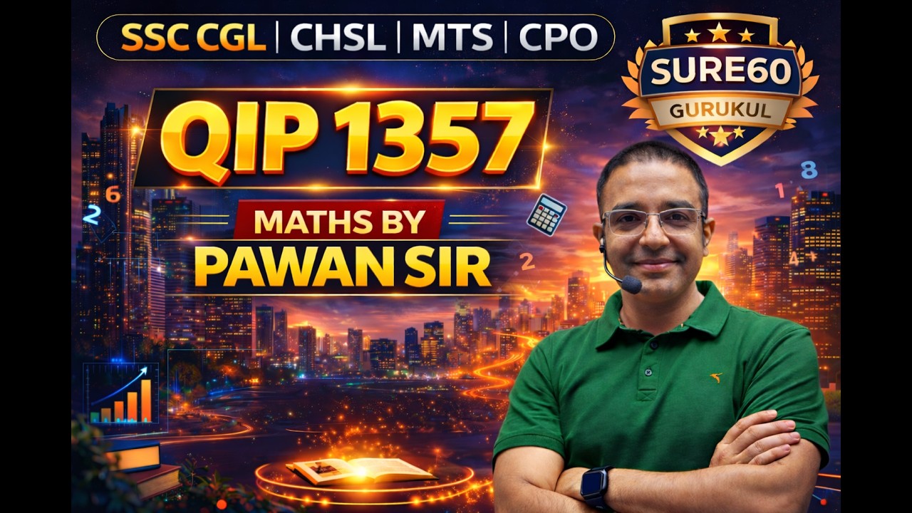 Best SSC Coaching | SSC CGL 2025 | Mains Test Series |(MATHS) QIP  - 1357 By PAWAN SIR