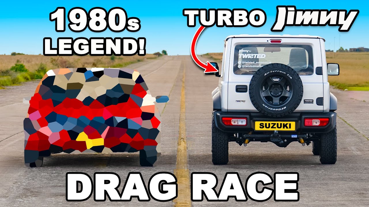 Turbocharged Jimny v 1980s legend: DRAG RACE