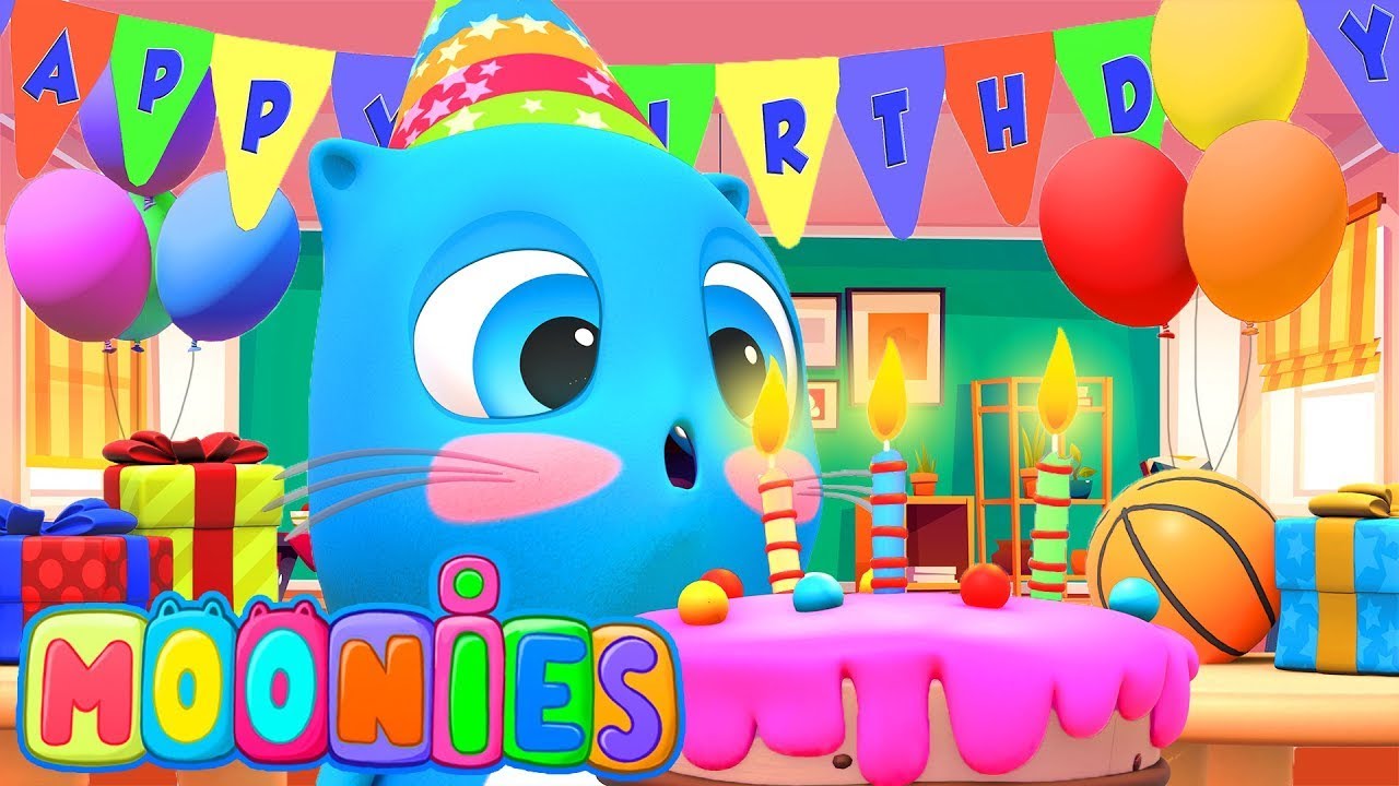 🎁Happy Birthday to You Song🎁 | Baby Moonies | Family nursery rhymes & songs for children