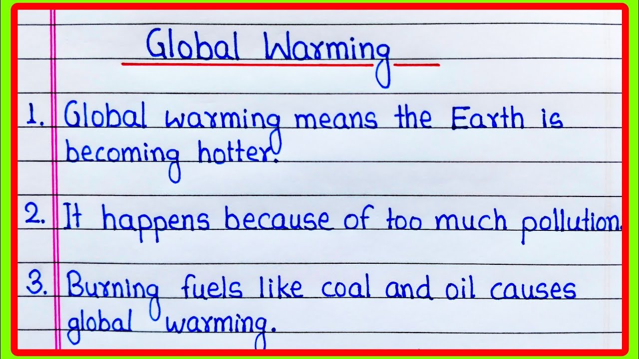 Global Warming/10 lines on Global Warming in English/Essay on Global Warming/Global Warming Essay