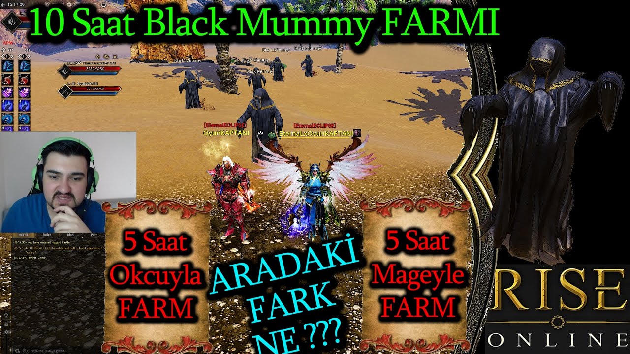 Rise Online GÜNCEL 10 Saat Black Mummy FARM & Oyun KAPTANI #riseonline