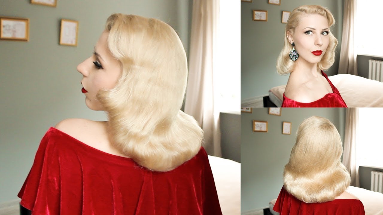 1940/1950s Page Boy Hairstyle l Dita von Teese Signature Hair l Retro hairbrush