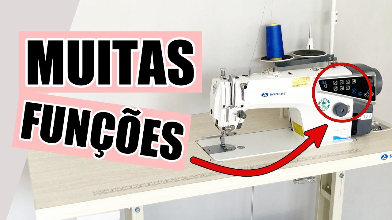 RESENHA MÁQUINA RETA INDUSTRIAL SANSEI MQ4, DIRECT DRIVE, CORTE DE LINHA, CONTROLE DE VELOCIDADE...
