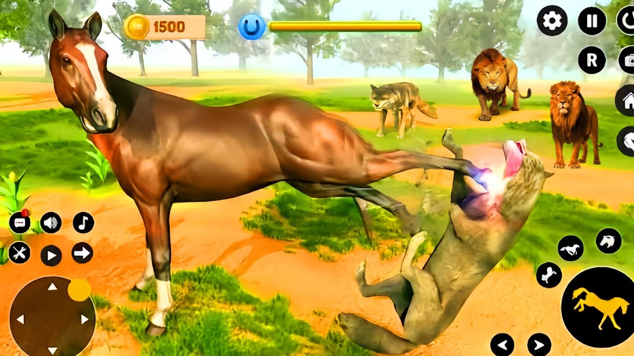 Wild horse family simulator gameplay | horse game 3d | android gameplay 