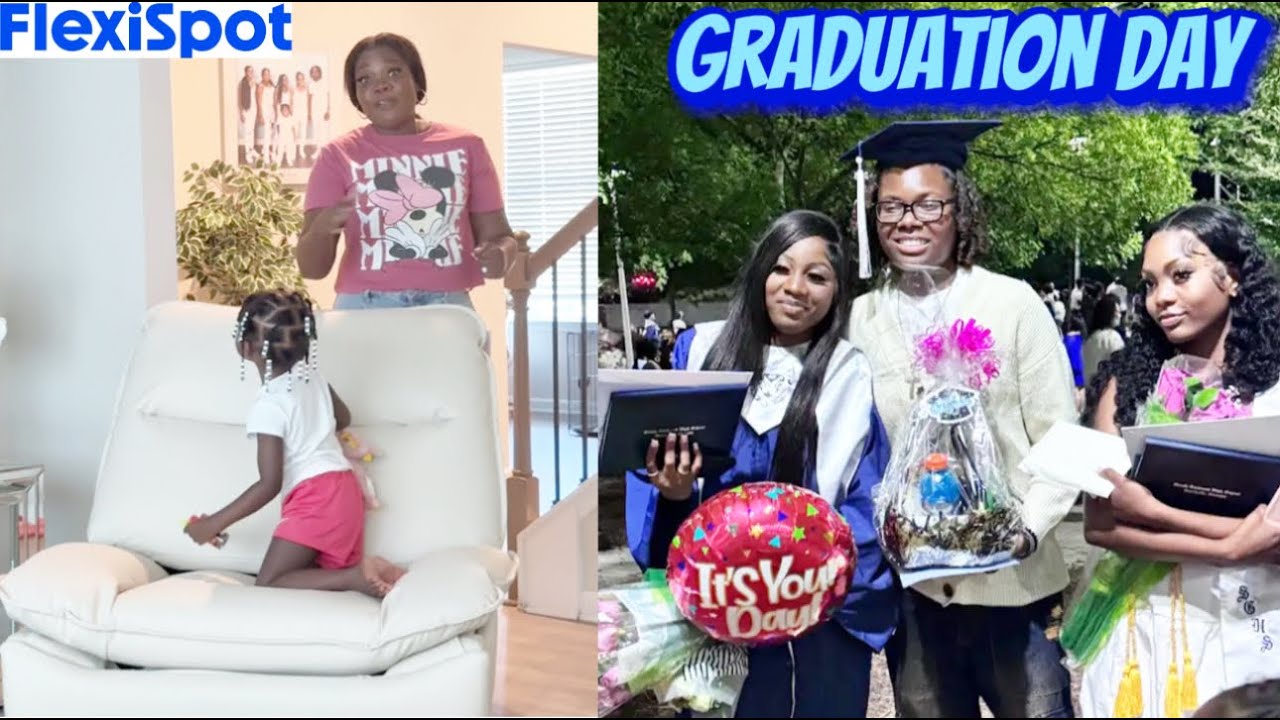 UNBOXING MY NEW SWIVEL ROCKER RECLINER || COCO AND SANIQUA GRADUATION DAY #flexispot