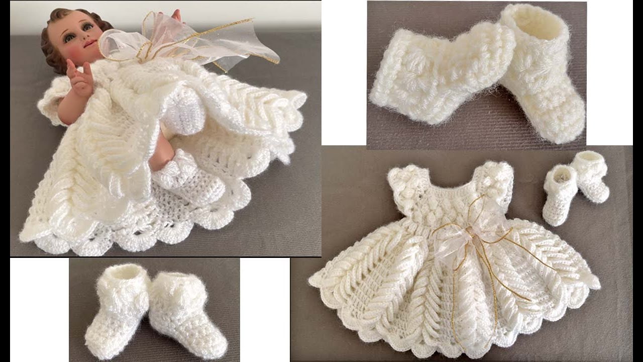 Dos Modelos Nuevos Super Bonitos Zapatitos para Niño Dios a Crochet