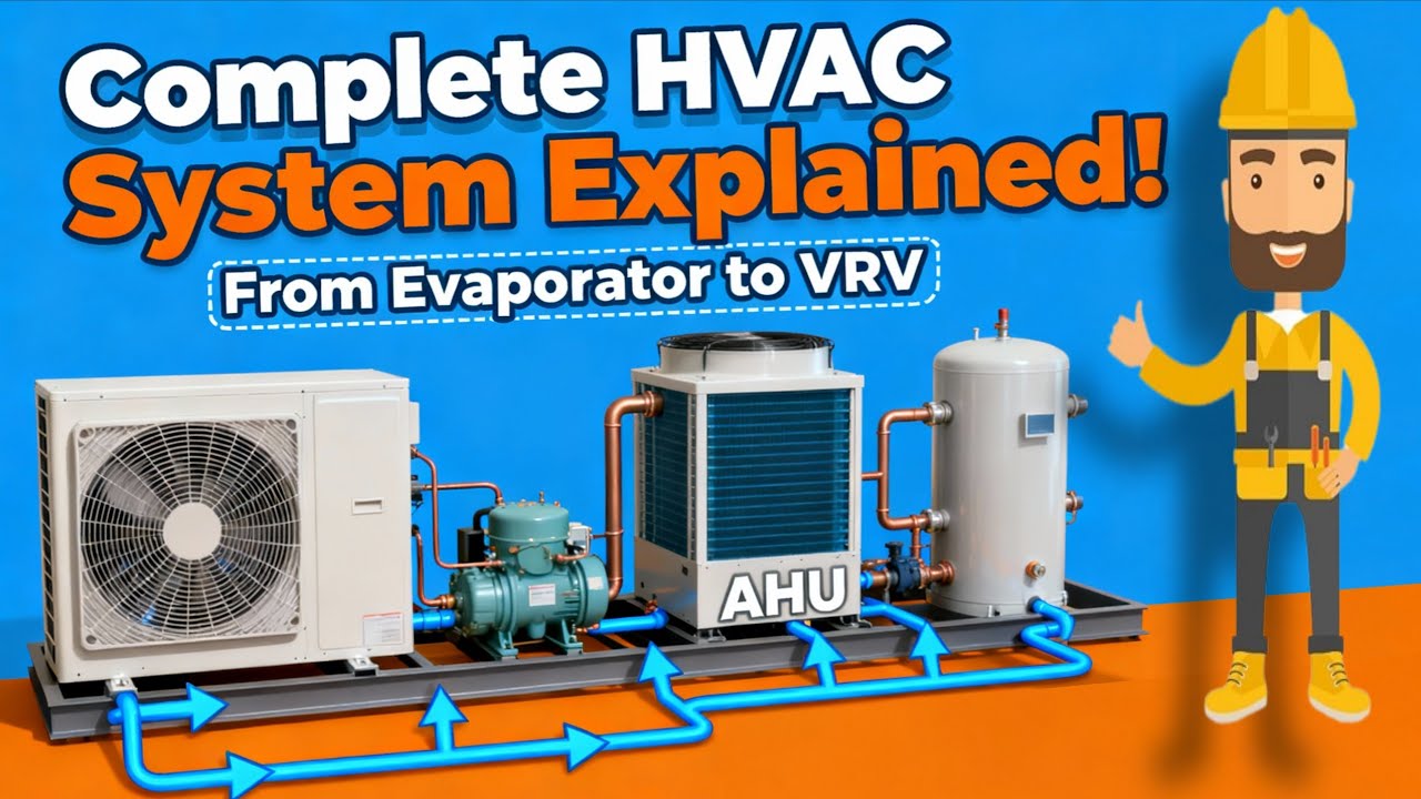 Complete HVAC Course in One Video | Learn Evaporator, Compressor, Expansion Valve, Cooling Tower