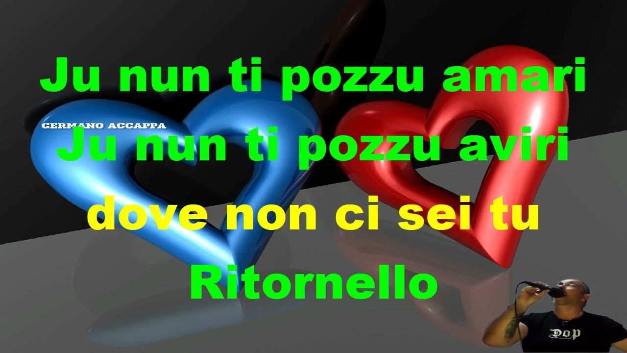 Cecè Barretta - iu nun ti pozzu amari KARAOKE GERMANO ACCAPPA