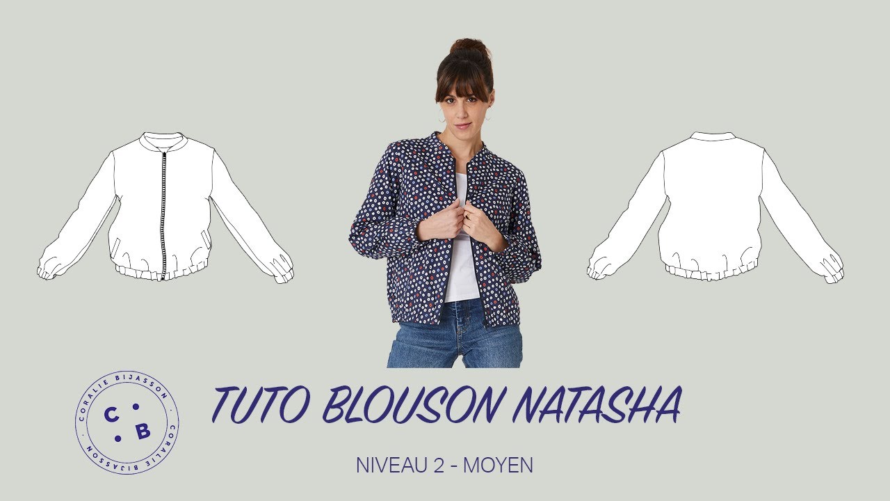 Natasha, le tuto du patron de couture du blouson Natasha, version doublée