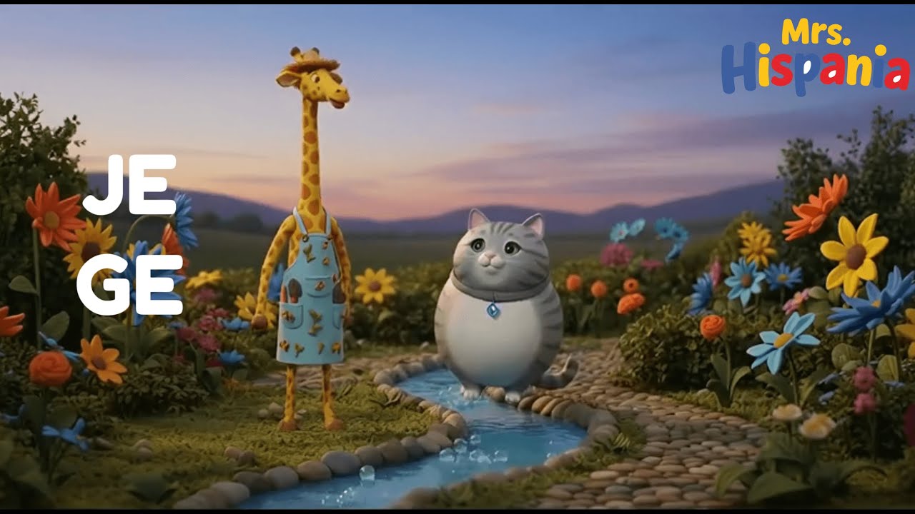 JE y GE para Niños 🦒 | Aprende las Sílabas con Canción Infantil | Español para niños