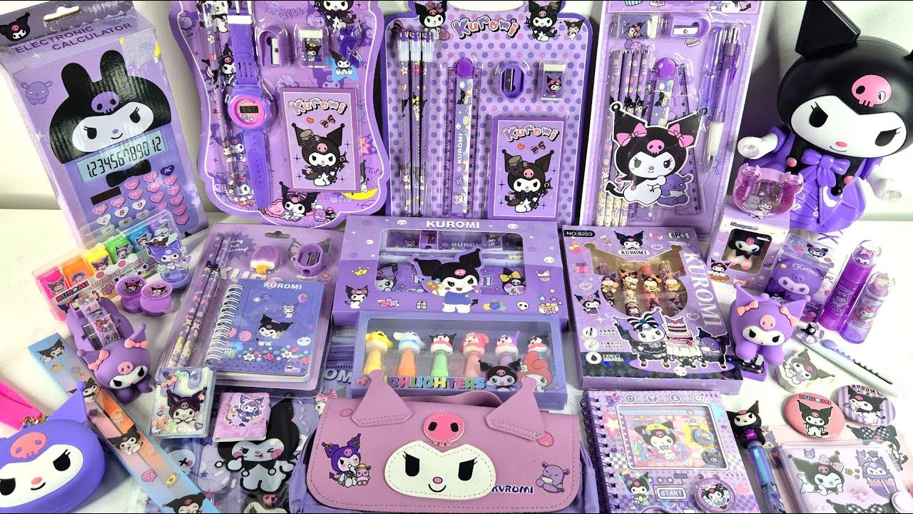 UNBOXING KUROMI SANRIO STATIONERY 2025 HAUL!!! ASMR