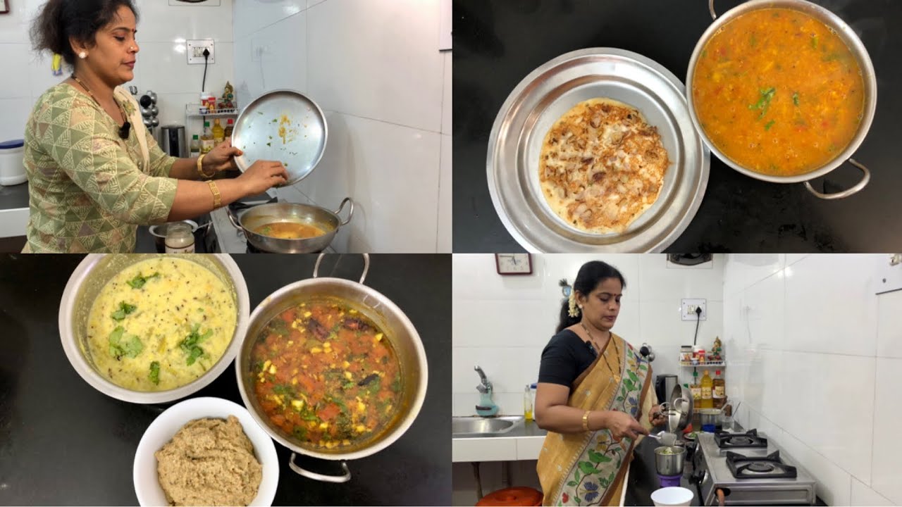 Monday | Cooking Vlog | Gala Gala Rasam | Pudalangai Kootu | Uttappam | Tiffin Sambar | Thuvaiyal