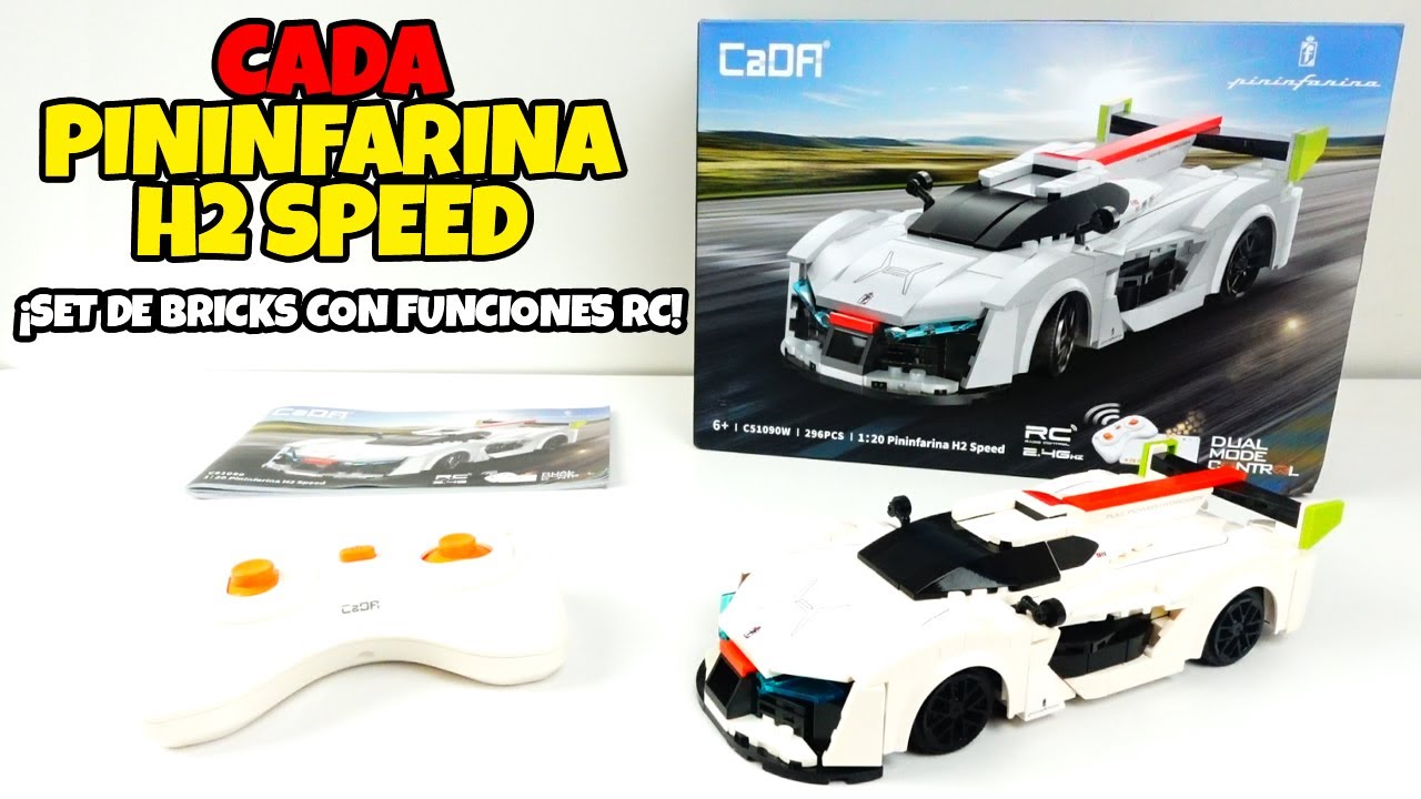 CADA PININFARINA H2 SPEED 1:20 (RC) 🎮 ¡UNBOXING 📦, SPEEDBUILD 🌠🔨Y REVIEW 🕵️! #RC #BRICKS #CADA #CARS