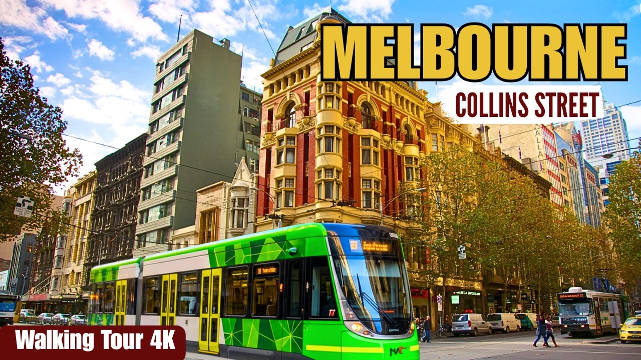 Luxury & Heritage Collins Street/ Melbourne City Walk 4K