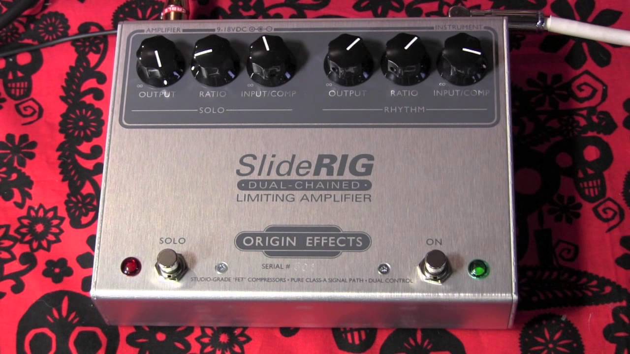 Демонстрация двухканальной педали-лимитера Origin Effects SLIDE RIG с RS Guitarworks Tele