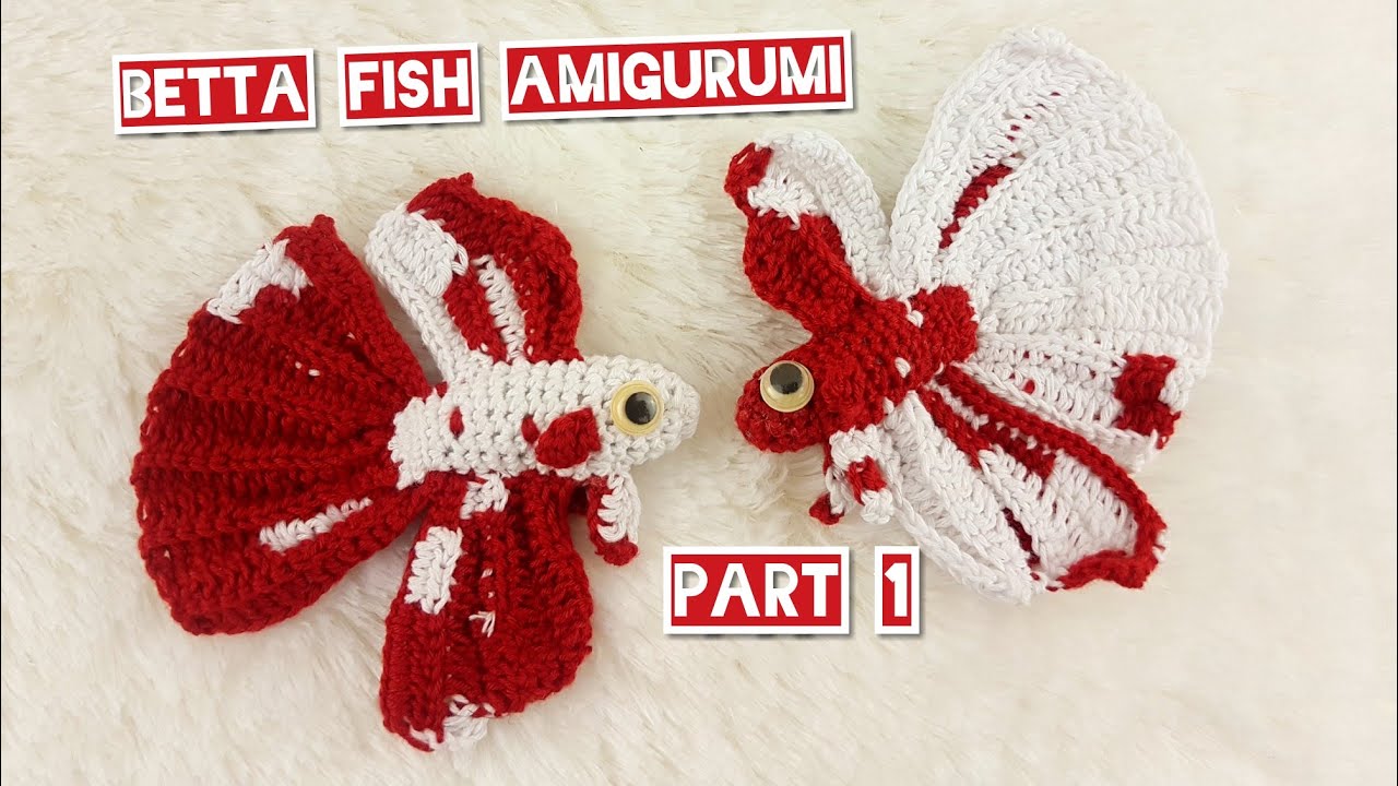 Выкройка амигуруми с рыбками бетта (русские субтитры) -часть1