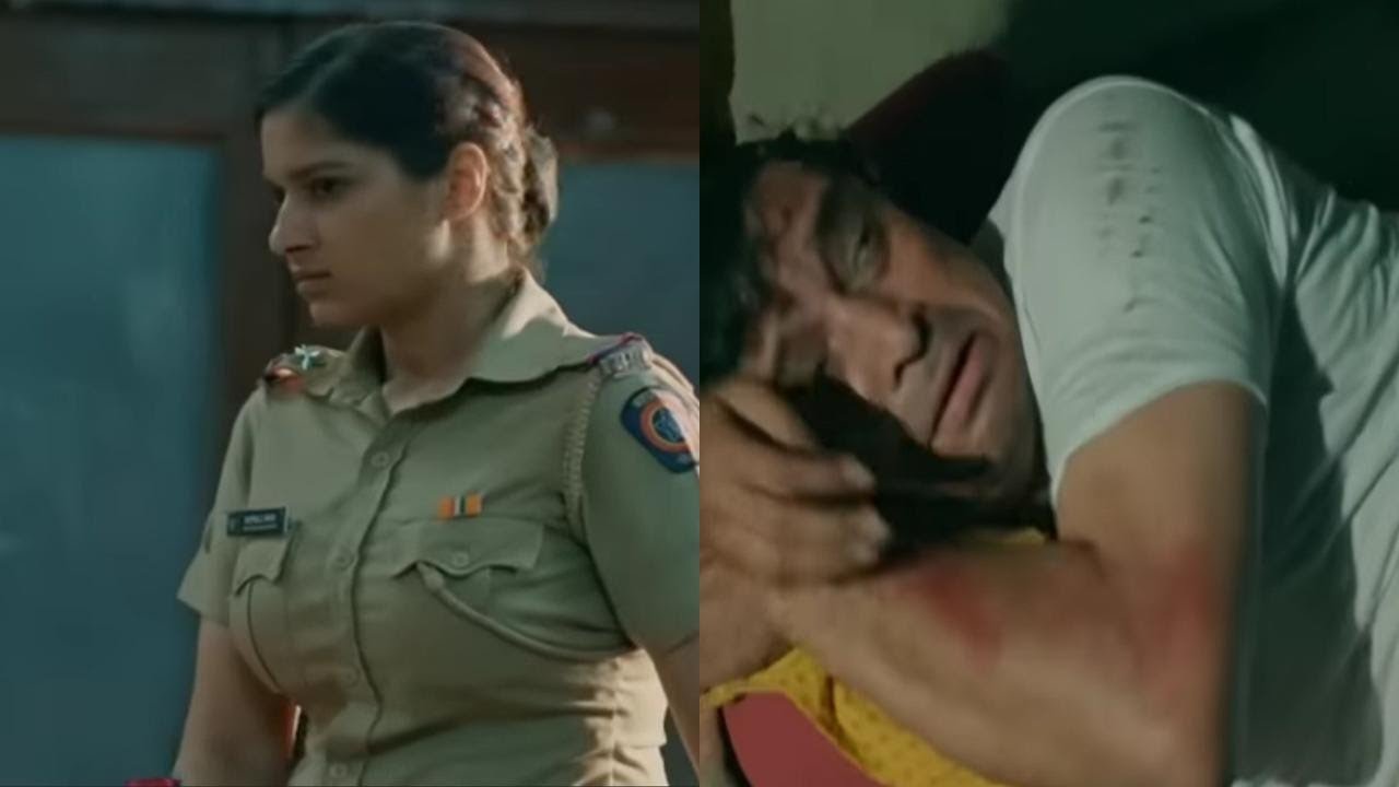 Femdom(lady cop thrashes a man)