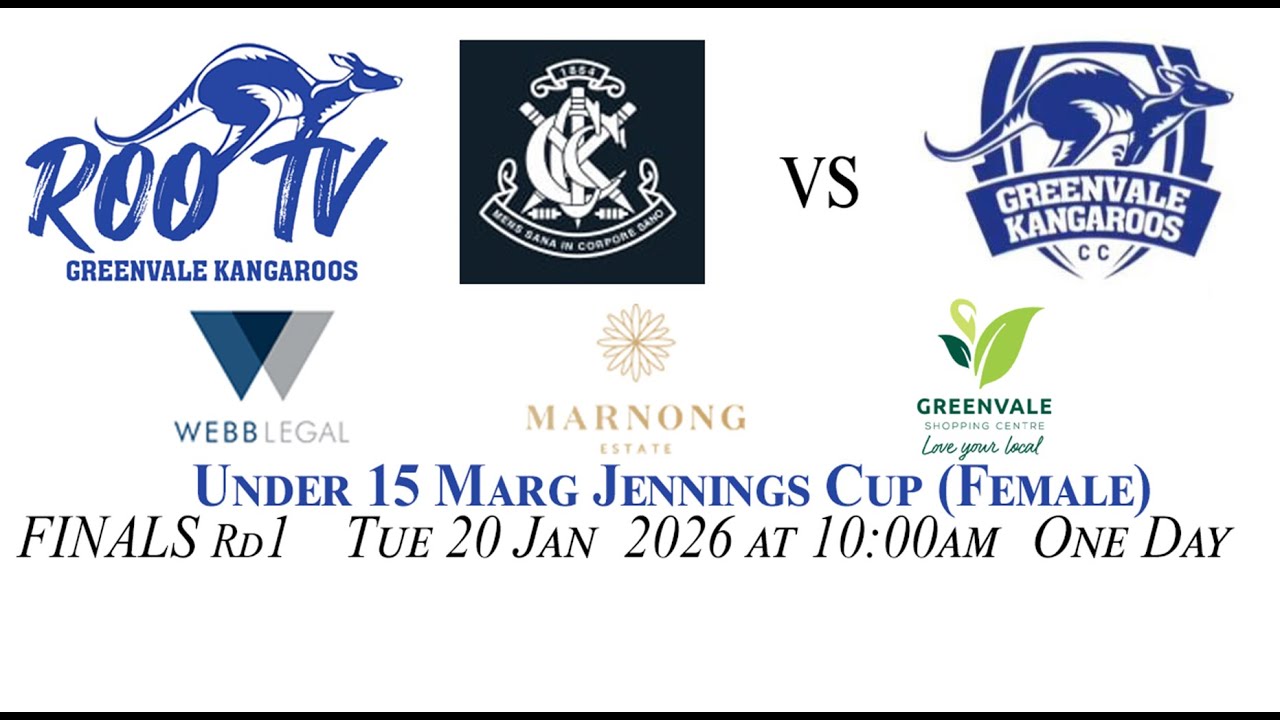 Under 15 Marg Jennings Cup (Female) One Day FINALS Rd 1