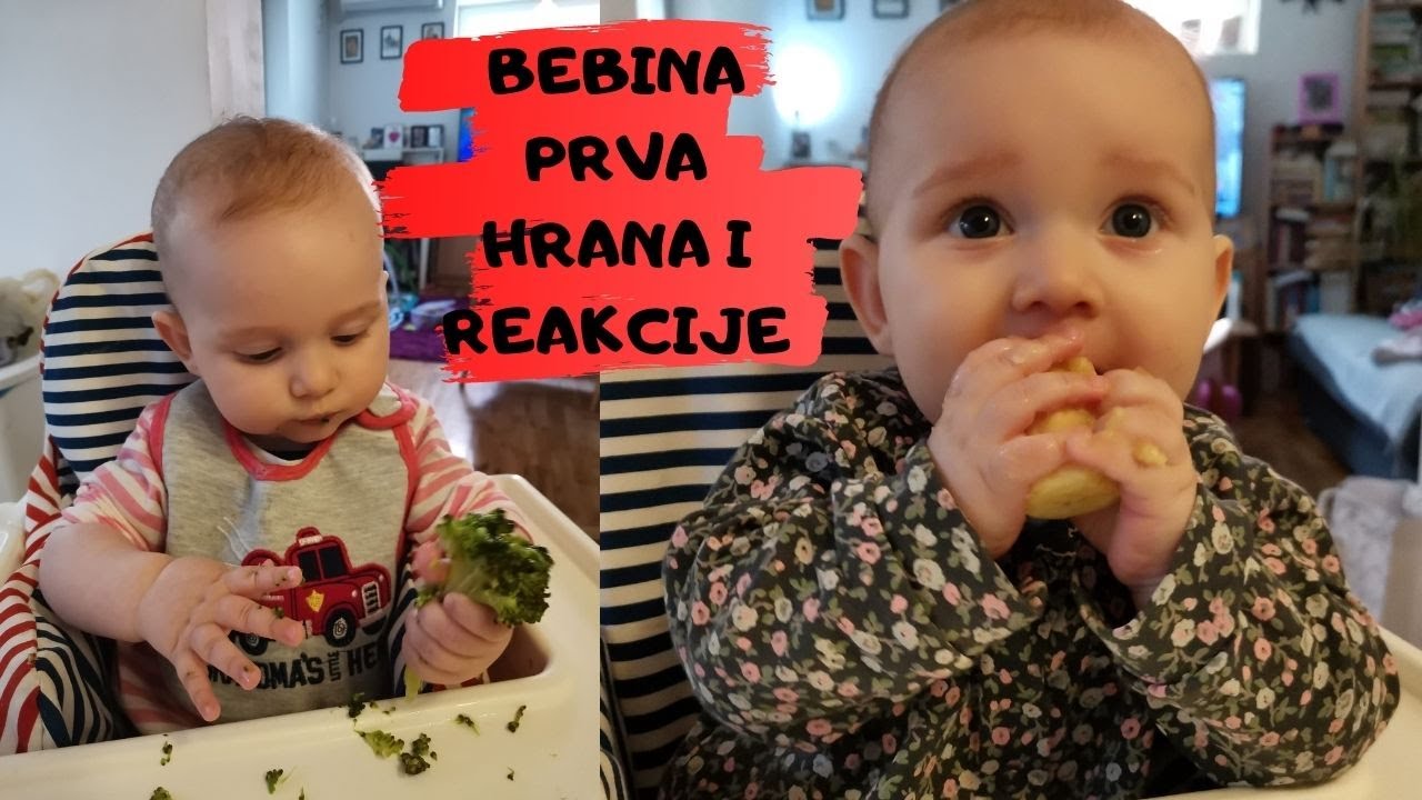 BEBINA PRVA HRANA I REAKCIJE | UVOĐENJE NEMLEČNE ISHRANE | IDEJE ZA BEBINE OBROKE ZA 6-7 MESECI